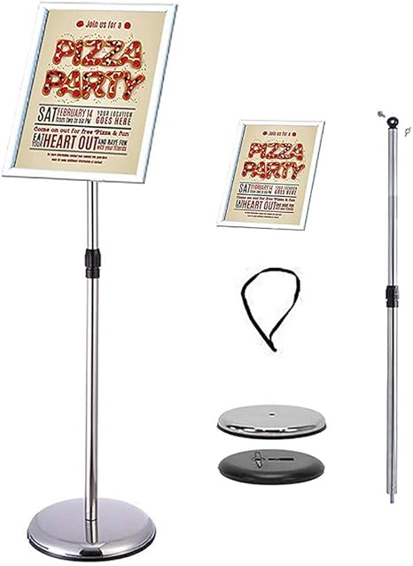 A3 Poster Stand Floor Standing Sign Holder Snap Frame Aluminum