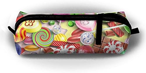 Diswpi Stationery Pouch Students Pen Pencil Bag Colorful Lollipop Cosmetic Pouch Coins Purse School Office Accessories Case For Highlighters Markers