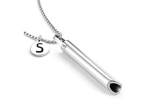 CBZWGH Stainless Steel Breathing Necklace,Mindful Breathlace Nnecklace,Strong Chain - Breathing Necklace for Breathwork,Anxiety Stress Relief Meditation Tools