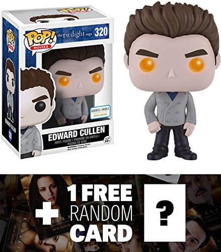 Edward Cullen (B&amp;N Exclusive): Funko POP! x The Twilight Saga Vinyl Figure + 1 FREE Official Twilight Trading Card Bundle (120203)