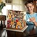 Fat Brain Toys DIY Miniature Model Kit: Harper's Library - Crafting Kit for Teens & Adults