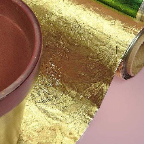 Premium Floral Foil Wrapping Paper 20 Inches by 10 Yards (Gold) Buy