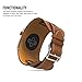 MoKo Compatible Band Replacement for Apple Watch 38mm 40mm Series 4/3/2/1, Genuine Leather Smart Watch Band Cuff Strap - Brown (Not Fit 42mm 44mm Versions)