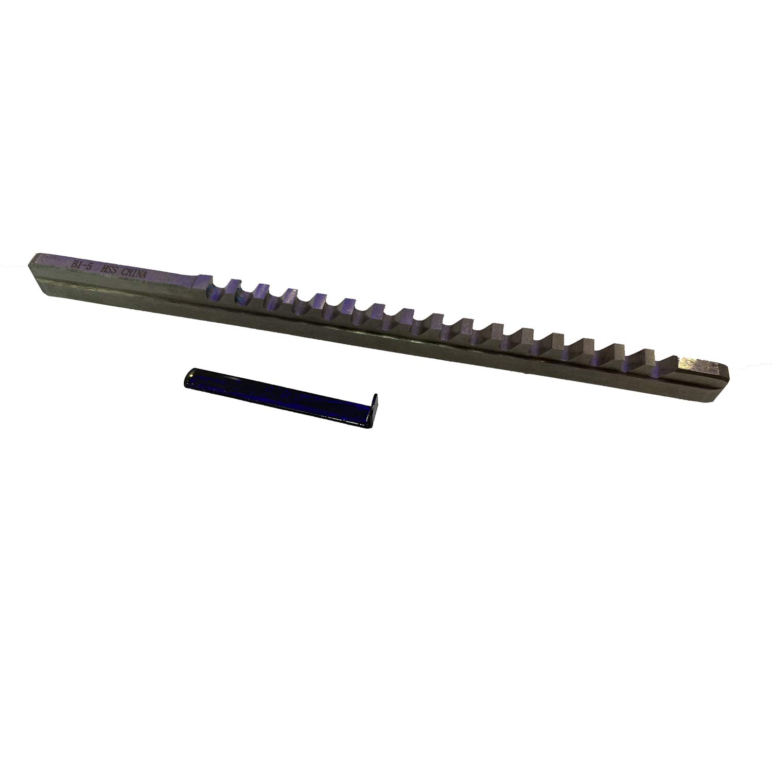 HONFAM Keyway Broach HSS 5mm B1 Push Type with 1 Shim High Speed Steel