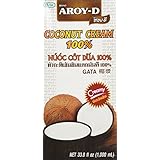 Aroy-D Coconut Cream, 33.8 Fluid Ounce (6-Pack)