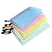 Newbested 30 PCS 5 Colors Plastic Zip File Paper Document Folder Bags Storage Pouch Waterproof Plastic Double Layer Zipper File Bags Invoice Pouches Bill Bag Pencil Pouch Pen Bag