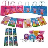 Dreamshop14 Peppa Pig Goody Bag with Coloring Book, 42 Pieces