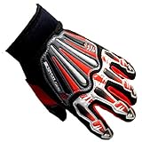 Motocross Motorcycle BMX MX ATV Dirt Bike Skeleton Racing Gloves Red