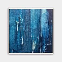 Framed Canvas Wall Art Abstract Color Painting Canvas Prints Home Artwork Decoration for Living Room,Bedroom - 16x16 inches