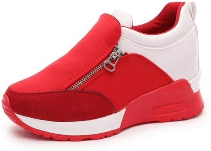 Amazon サニーサニー レディース スニーカー インヒール 厚底靴 大きなサイズ シークレットシューズ ジッパー 通学 フラット オシャレ カジュアル 異素材切り替え 歩きやすい 通気性 快適 身長アップ 美脚 ランキング 22 5 26 0cm シューズ バッグ