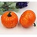 Ehdching Pack of 16 Artificial Realistic Fall Harvest Mini Pumpkins for Halloween Home Decoration (Pumpkin Color)