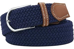 Huyfhksd Mixed Color Woven Stretch Braided Belts for Men and Women Fashion Elastic Belts