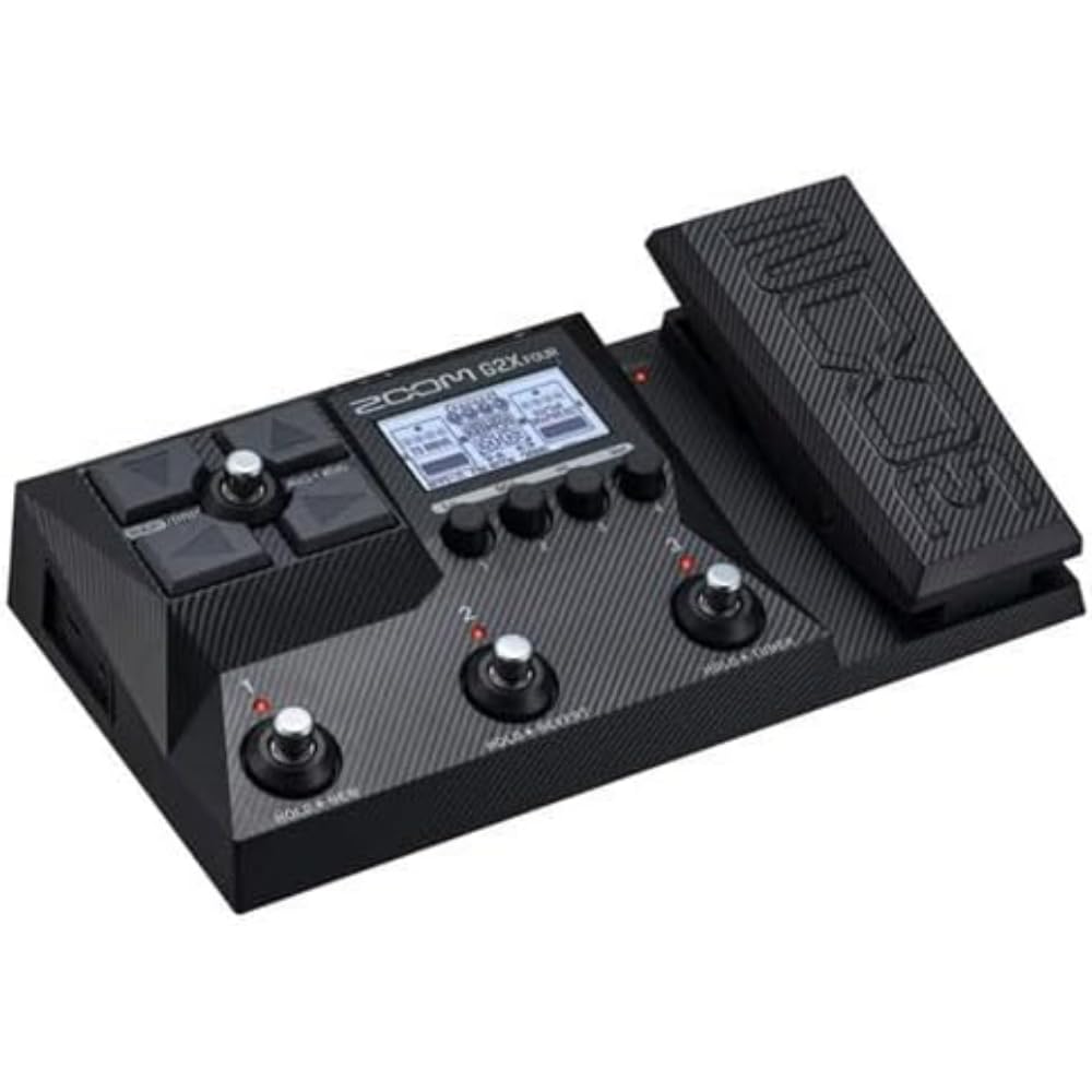 ZOOM G2X FOUR Compact Guitar Multi-Effects Expression Pedal with big sounds, amp modelling, boutique pedal effects modelling, IR technology for stage & studio, UK-Version