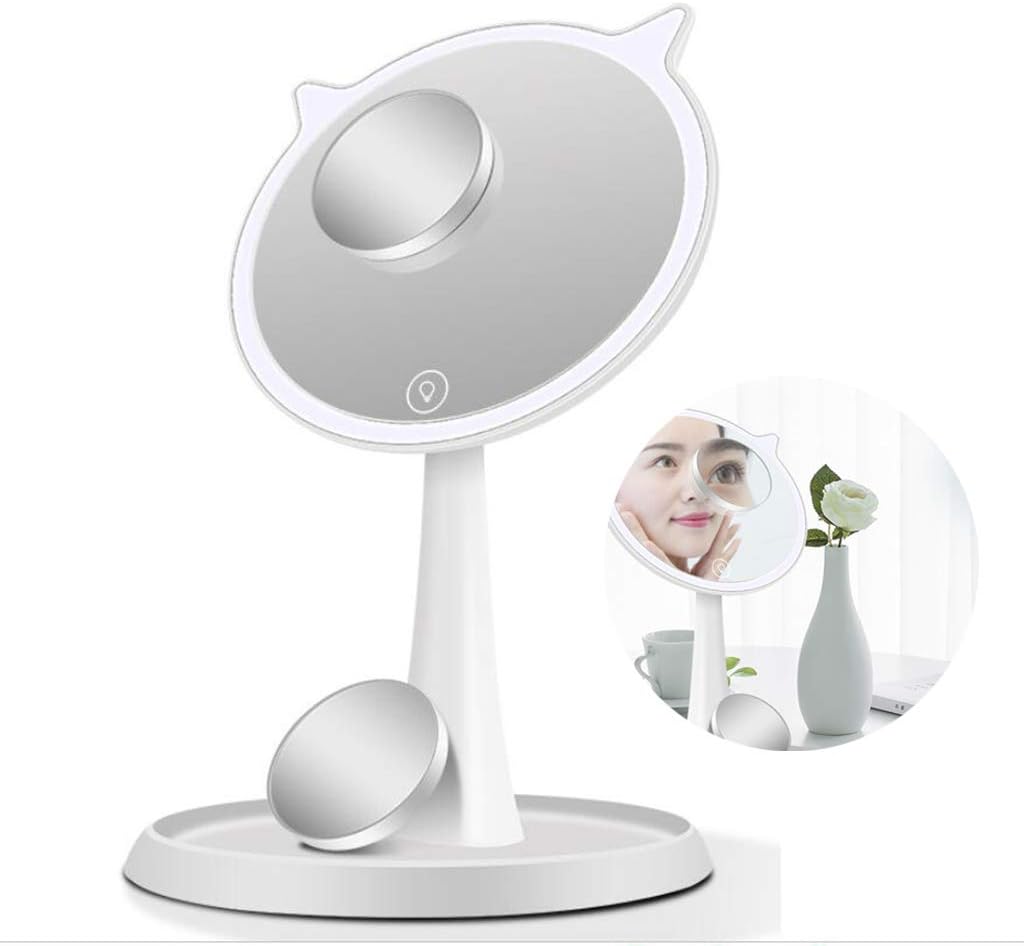 illuminated table mirror