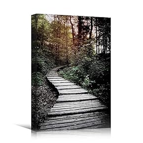 signwin Canvas Wall Art Green Forest Dramatic Forest...