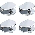 Alise Glass Shelf Bracket Adjustable Shower Brackets,Heavy Duty Clamp Holder for 8-12mm Glass Shelves,Wall Mount Clamps Clip Support Hardware Replacement Parts,BL3012-4P Polished Chrome Pack of 4