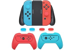 TPFOON 3 Pack Comfort Grips Compatible with Joy Con, Handle Grips Kit Compatible with Switch/OLED Controller with 4 Thumb Caps