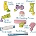 Wooden Bath and Beauty Toy Set – 10 Piece Kit - Girls Salon Set with Hair Dryer, Toiletries, Hair Brush and More - 100% Natural Wood, Nontoxic Paint, Smooth Edges