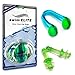 SWIM ELITE Swimming Ear Plugs and Nose Clip Bundle
