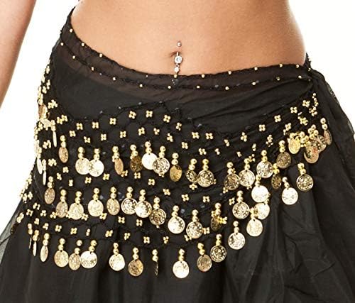 3 Rows Belly Dance Costume Hip Scarf Tribal Hip Belt Skirt Silver Gold Coins 1x Specialty Clothing Shoes Accessories