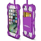 2 in 1 Cell Phone Lanyard Strap Case Universal Smartphone Neck Laniard Shockproof Cover with ID Card Holder Necklace Tether for iPhone X 8 7 6 6S 5 SE iPod Touch Samsung Galaxy S8 S7 S6 Edge LG