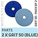 Stadea PPW119D Diamond Polishing Pads 4 Inch Grit 50 - For Concrete Marble Terrazzo Floor Granite Stone Counter Edge Wet Polishing - Pack of 2