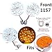2x Front 1157 Amber 1986-2010 (3 inch / 77 mm) Pancake LED Turn Signal Light Blinker for Harley Davidson 86-13 Electra Glide, 86-18 Road King, 86-17 Heritage Softail, 99-03 Road Glide (1157 Yellow)