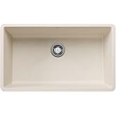 BLANCO 443084 PRECIS SILGRANIT Super Single Undermount Kitchen Sink 32" L X 19" W- Soft White