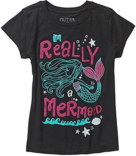Little Mermaid Girls Im Really Mermaid Short Sleeve Crew Neck Graphic Tee (4-5)