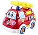 WolVol Cute Mini Electric Fire Truck Toy with Lights and Sirens, Moves around on its own, Talks and Teaches, English and Spanish Settings (can turn off the sounds while in action)