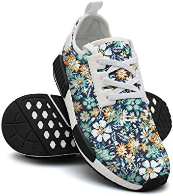 ktyyuwwww Women's Colorful Cool Blue Chamomile Flowers Funny Casual Running Shoes