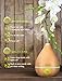 VicTsing Upgraded Oil Diffuser, Easy to Use Super Quiet Aromatherapy Diffuser, Wood Grain Essential Oil Diffuser with Waterless Auto Shut-off, 8 Color LED Lights and BPA-free for Home Office(Yellow)