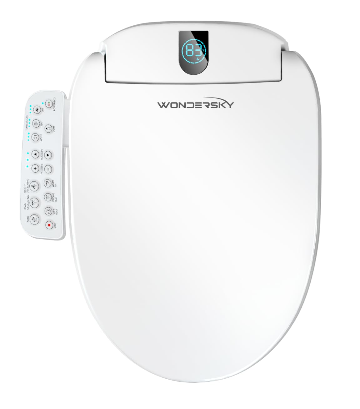 Photo 1 of ***POSSIBLY FOR PARTS/  ISSUE WITH WATER FEEDERS *** SWONDERSKY Elongated Bidet Toilet Seat, Smart Heated Toilet Seat with Warm Water and Dryer, Soft Close Bidet Seat with Adjustable Temperature, Stainless Steel Nozzle