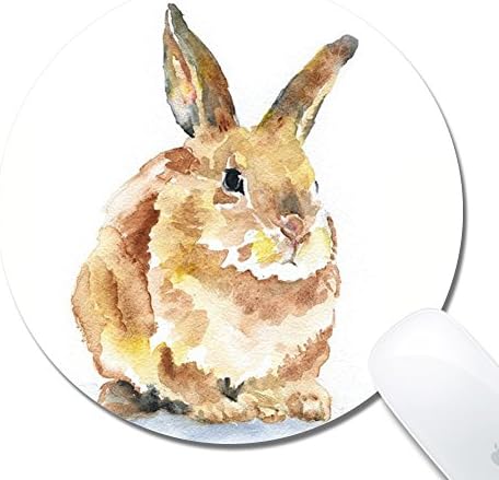 DeJYtrade Mouse Pad, Cute Rabbit Custom Non-Slip Gaming Mousepad (Round20x0.2cm)