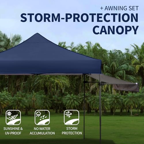 AERGERGER 10x10 Pop Up Canopy Tent with Awning | Heavy Duty Waterproof Gazebo for Outdoor Parties image 20