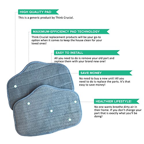 Crucial Vacuum Replacement Mop Pads Part A275020 Compatible with