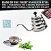 Pour Over Kettle with Silicon Coaster Bonus - Gooseneck Dripper for Tea and Coffee - Brushed Stainless Steel, Ergonomic Designed, 40 Oz/1.2 L