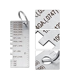 Herramienta de medidor de espesor hoja de metal chapado en acero inoxidable de soldadura calibre, tamaño inspección de alambre, alambre de metal tamaños Medidor de grosor