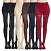 MANZI 6 Pairs Run Resistant Control Top Panty Hose Opaque Tights(Mixed Color,S)