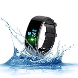 Fitness Tracker, Naxxlab Smart Bluetooth Heart Rate Monitor Bracelet, Waterproof Pedometer Wristband Step Activity Tracker Smart Watch for Android and IOS Smartphones (Black)