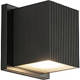 Kuzco EW4401-BK Mavis Exterior Wall Sconce, 9 Watts 3000K Integrated LED, Black