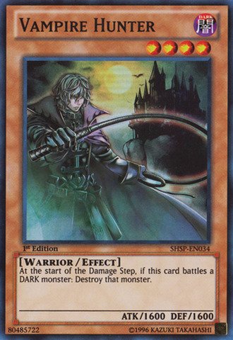 Yu-Gi-Oh! - Vampire Hunter (SHSP-EN034) - Shadow Specters - 1st Edition - Super Rare