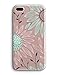 TRFAEE Stunning Spring Good Vibe Floral Blooms Flowers HD Clear Rubber Hand Drawing Anti-Scratch Case for iPhone 6 Case and iPhone 6S Case-Sunflower Daisy Pattern TPU Case Cover