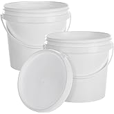 AKOLAFE 2 Pack Paint Bucket for Painting Plastic 2 Quart Paint Cans Touch Up Paint Containers with Lids & Handles 1/2 Gallon Paint Can Paint Storage Containers Empty Paint Cans Paint Pail for Leftover