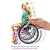 Barbie-Fashionistas-Doll-165-with-Wheelchair-and-Long-Blonde-Hair Barbie Fashionistas Doll #165, with Wheelchair & Long Blonde Hair Wearing Tropical Romper, Orange Shoes & Lemon Fanny…