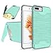 iPhone 7 Plus Case, iPhone 8 Plus Case, Teelevo [Card Slot Holder] Dual Layer Shock Absorbent Wallet Case Credit Card Slot Kickstand iPhone 7 Plus (2016)/ iPhone 8 Plus (2017)- Mint
