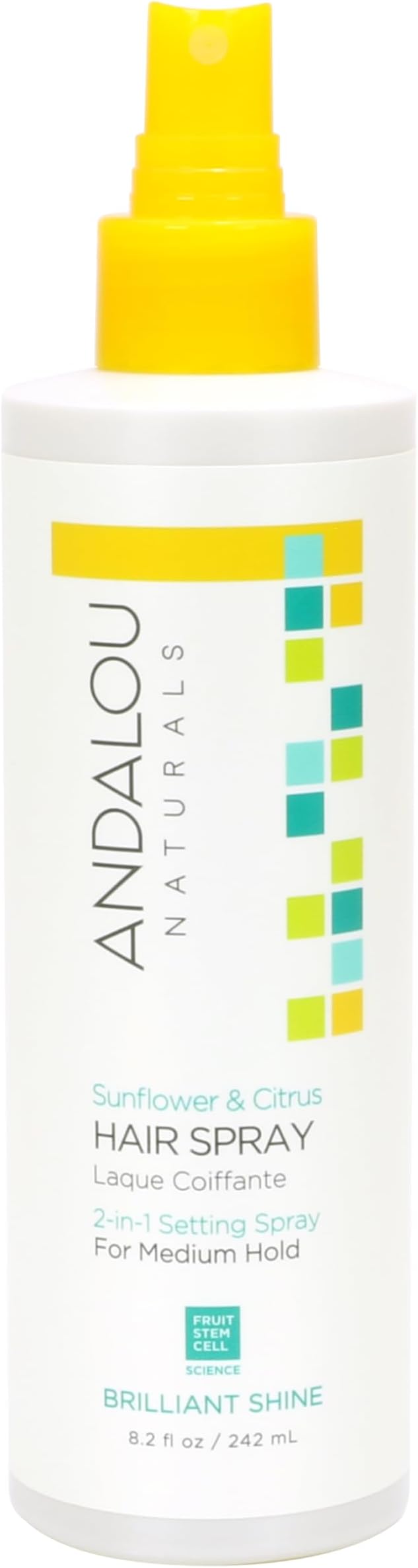 Andalou Naturals Sunflower Citrus Medium Hold Hair Spray 242ml Flexible Style