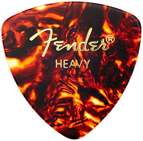 Fender 346 Classic Celluloid Guitar Picks 72-Pack - Shell - Heavy for electric guitar, acoustic guitar, mandolin, and bass