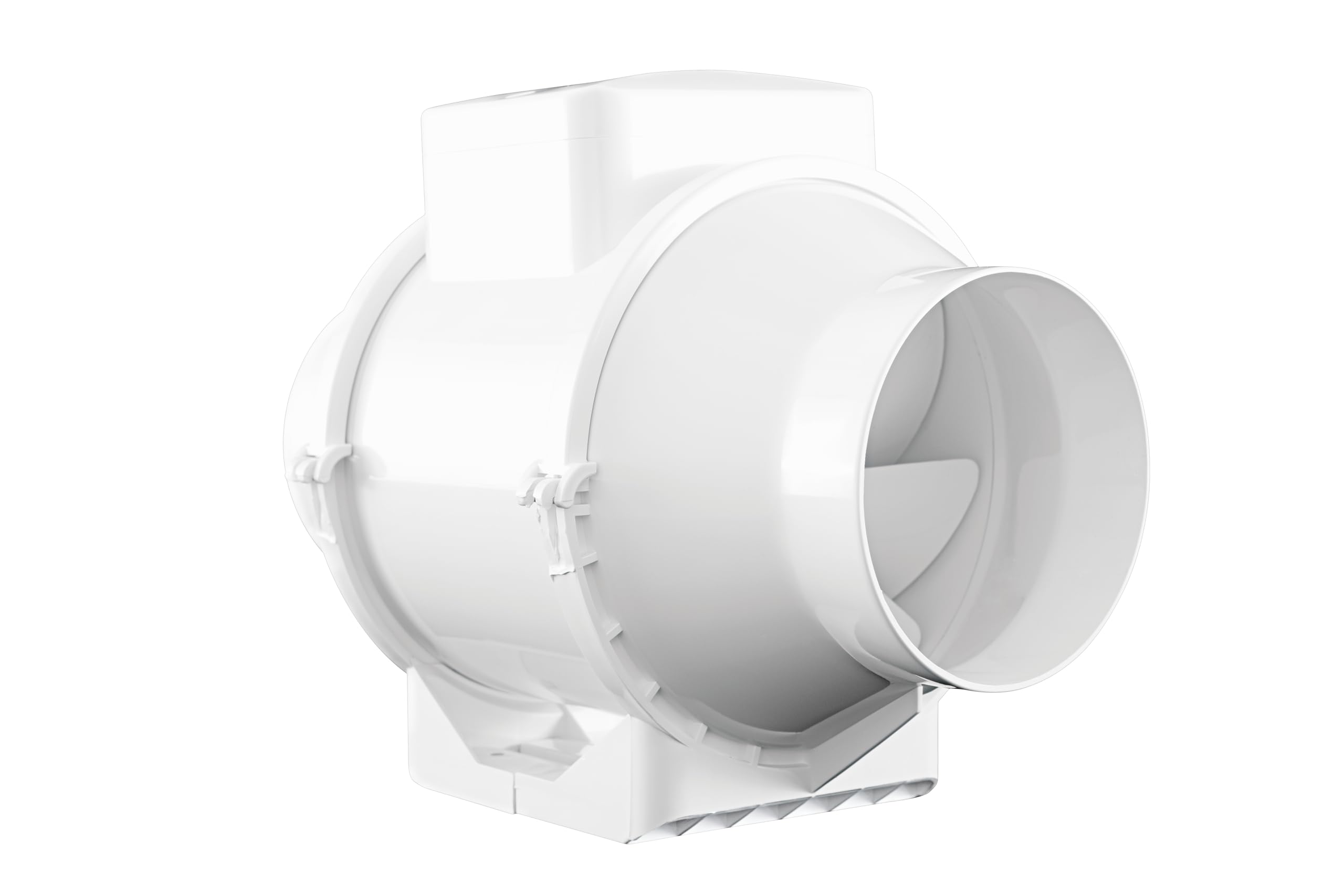 Xpelair XIMX100T 4"/100mm Inline Mixed Flow Extractor Fan with Timer for Bathrooms and Shower Rooms, Loft Fitting, Adjustable Twin Speed, White