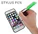 Stylus Ballpoint Pen with Highlighter Tips, 3 in 1 Combo Stylus for Touchscreens, Writing Pen and Highlighter, Black Ink, Pack of 5